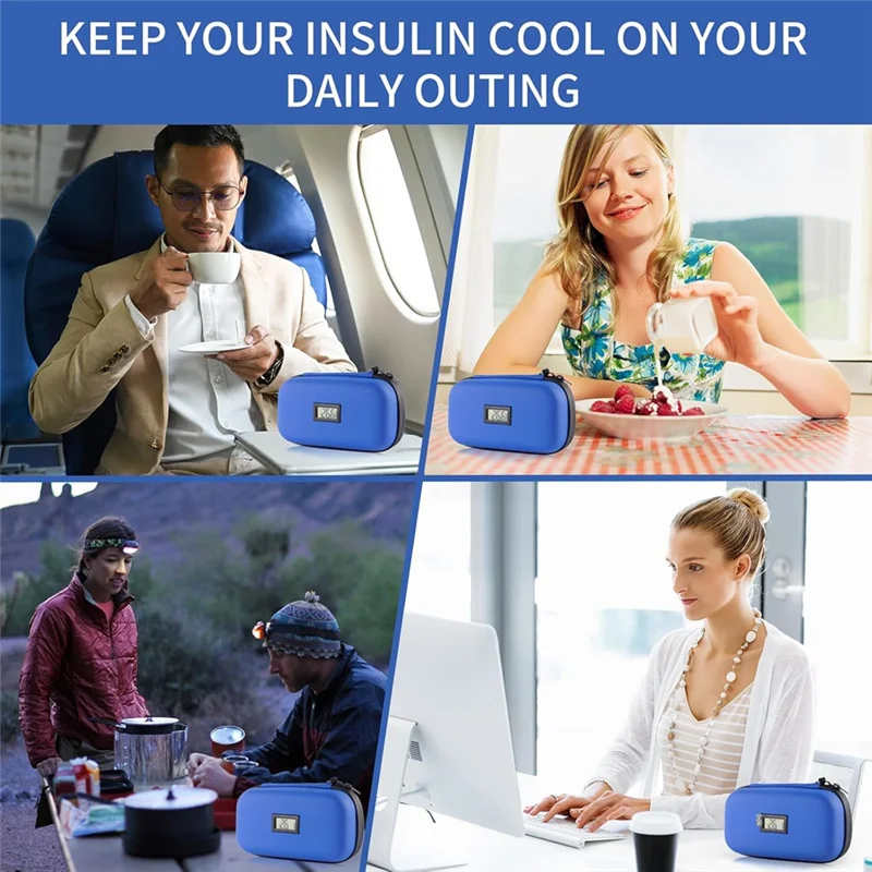 Large Portable Peptide Cooling Travel Case – with Temp Display